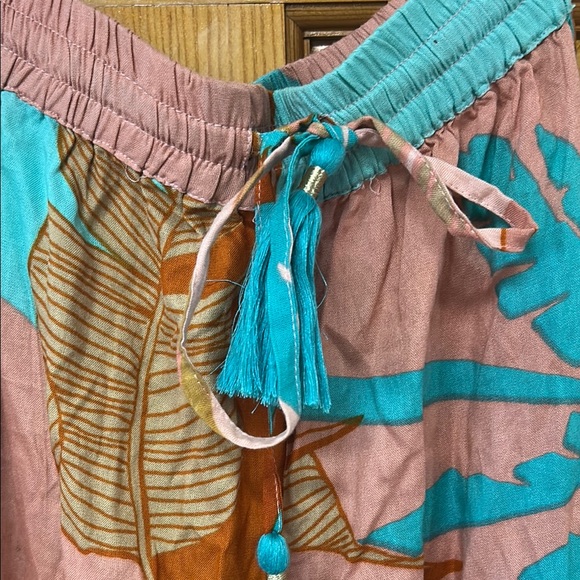 True Destination Tropical Print Wide-Leg Pants Sz XS - Picture 2 of 4